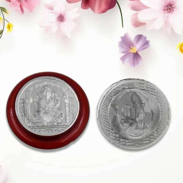 Ganesh Ji, Silver color Coin for Gift (1 Pc / Silver)