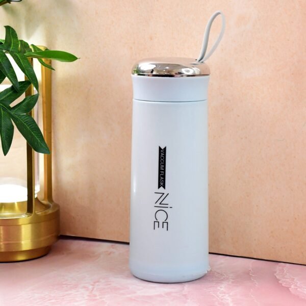 Water bottle 400ml leak proof, glass water bottle with   (1 pc / Light Blue Color)