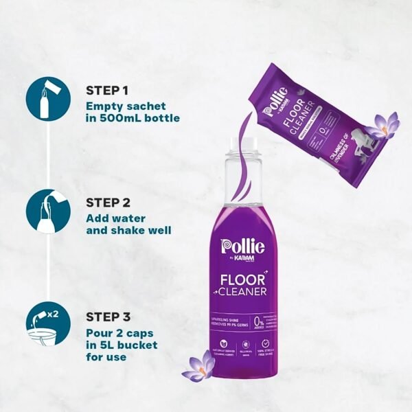 02_bb93717c-e46e-46f8-8ac8-8eaaf4d9b501.jpg Pollic Kadam Concentrated Floor Cleaner Refill Kit with Reusable Measuring Bottle