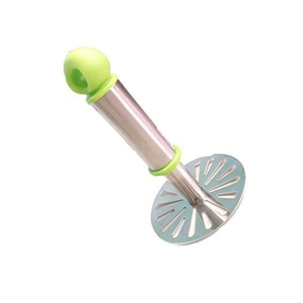 Ganesh Potato / Pav Bhaji Masher with Plastic Handle, Silver & Plastic