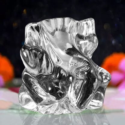 Crystal Glass Ganesha Idol for Home, Office and Car Dashboard, Ganesh Ganesha