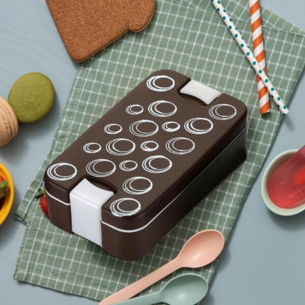 Airtight Lunch Box – 2-Compartment Leak-Proof Food-Grade Box with Spoon