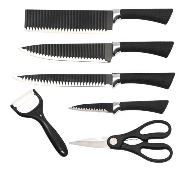 Stainless Steel Knife Set With Chef Peeler And Scissor (6 Pieces)