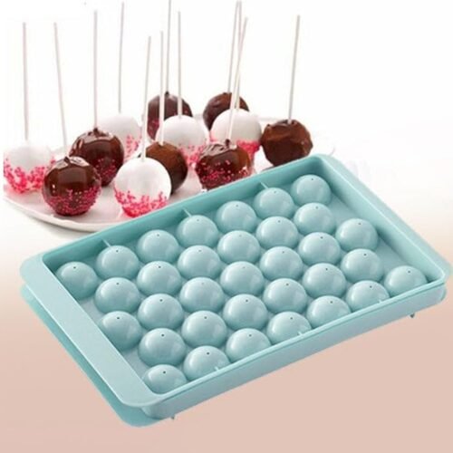 Plastic Round Reusable Ice Cube & Candy Ball Mold, 33 Moulds (16.5×10 Cm / 1 Pc)