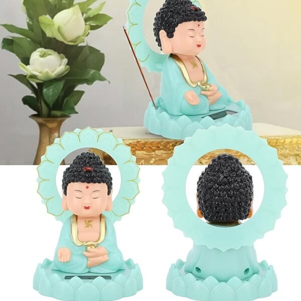 02_c47eec78-3763-4096-b147-2672264d0218.jpg Plastic Solar Powered Moving Head Sitting Action Buddha Statue (1 Pc / Mix Color)