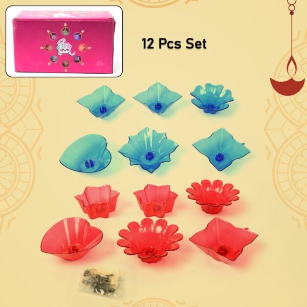 02_c5d07dbc-d863-4bf2-88cd-03a68a5642d1.jpg Reflection Diya Combo Plastic Candle Cup with Multi Shape, Diwali (12 Pcs Set)
