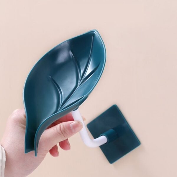 Soap Holder Leaf Shape Self Draining Dish Holder with Suction Cup