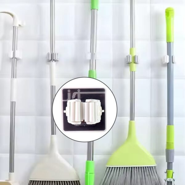 Wall Mounted Mop Broom Hanger Holder (1-Layer)