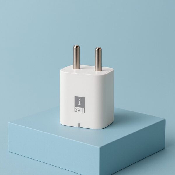 iBall Dual USB Wall Charger 5V/3.1A – High-Speed Dual Port Fast Charging (1 Pc)
