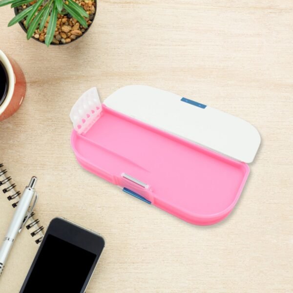 Multipurpose Cartoon Pencil Box – 2-Compartment Compass Box for Kids (Mix Color 1 Pc)