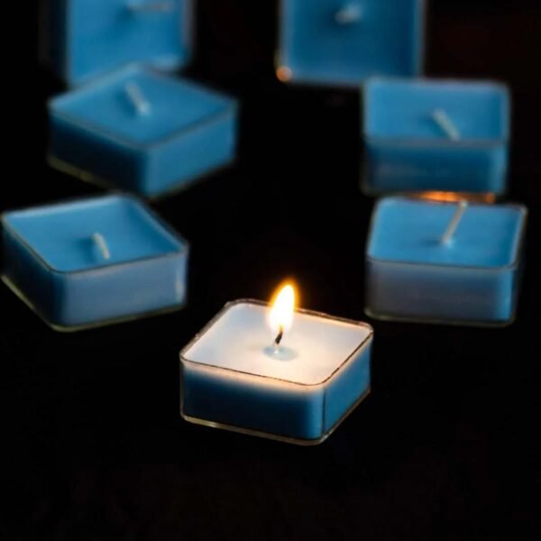Smokeless Scented Acrylic Lavender Tealight Candles | Scented Acrylic Tealight Candle Set of 1 for Home Decoration and Celebrations | Long Burning Time Candle, Diwali (1 Pc / Mix Color)
