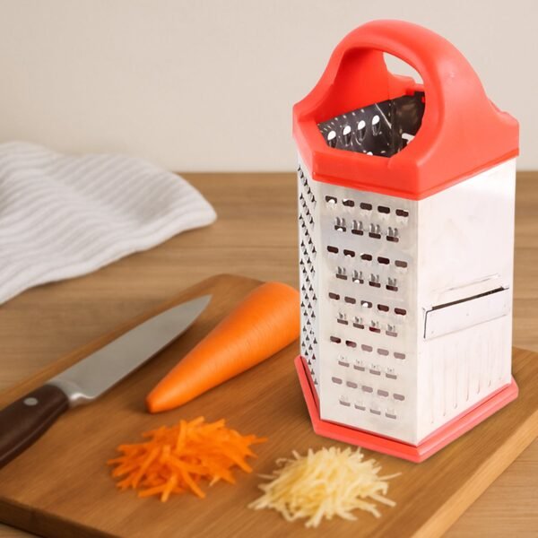 Supermom 7-in-1 Heavy Duty Stainless Steel Box Grater with Ergonomic Handle (1 Pc)