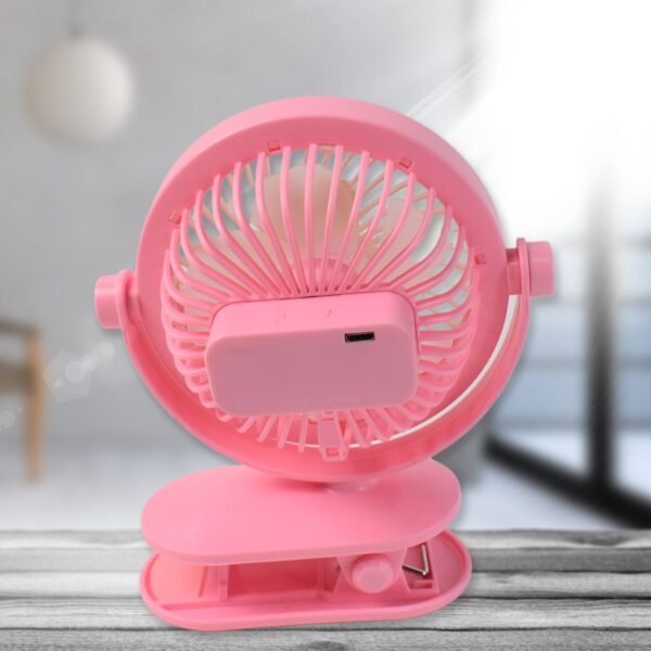 USB Portable Mini Desk Fan with Light – Personal Table Fan (1 Pc)