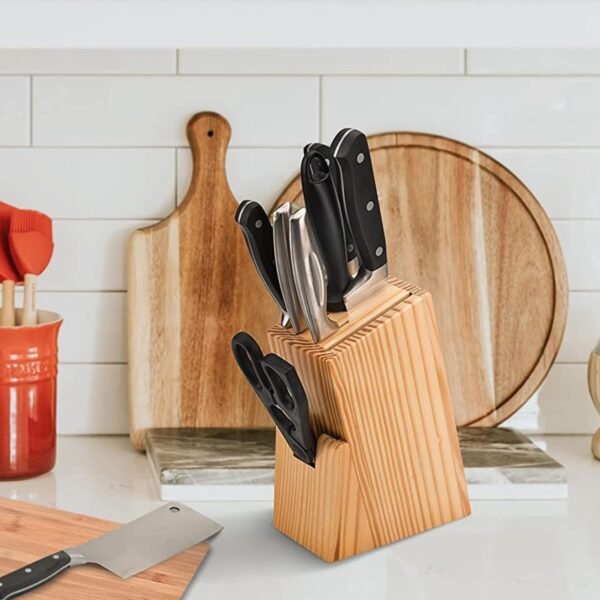 02_cb98b045-9198-40bc-b325-1bed49fa9551.jpg Kitchen Knife Set with Wooden Block and Scissors, Chhari (5 pcs, Black)