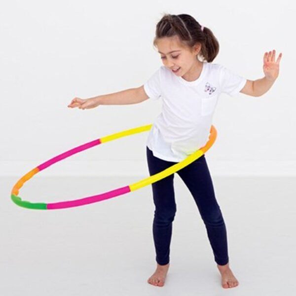 Hoops Hula Interlocking Exercise Ring for Fitness with Dia Meter Boys Girls and Adults (8 Pcs Set)