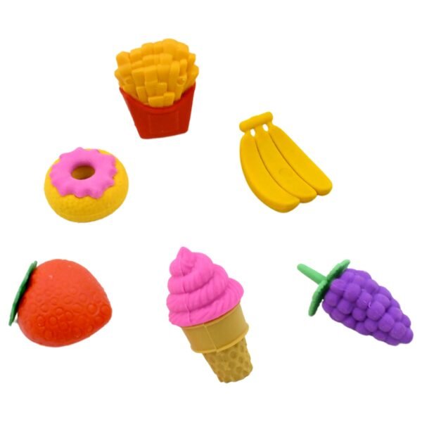 3D Food Fancy Colorful Erasers – Cute Novelty Eraser Set for Kids (1 Set)