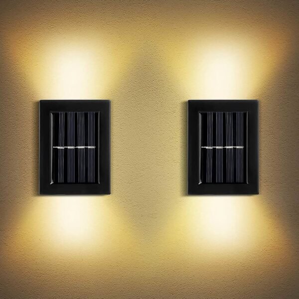 Solar Wall Lights Small Fence Lights Solar Powered Up Down LED Porch Light  (1 Pc)