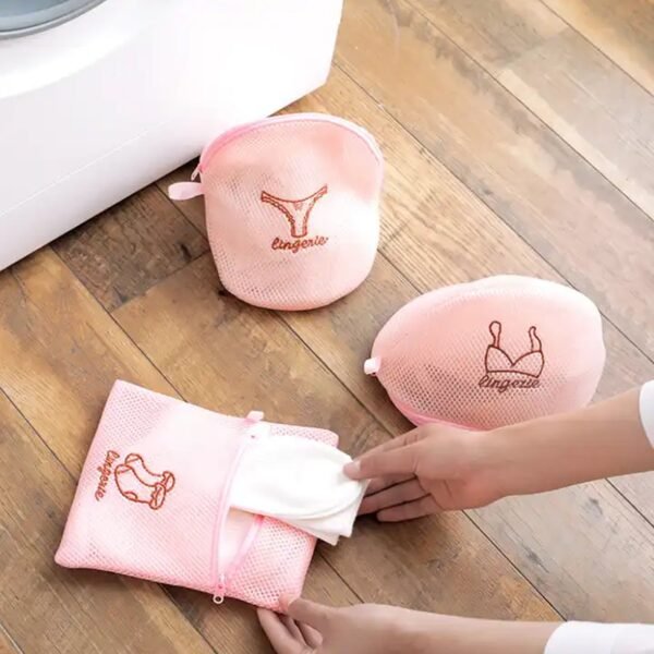 Zippered Mesh Laundry Wash Bags for Delicates & Lingerie (5 Pc Set)