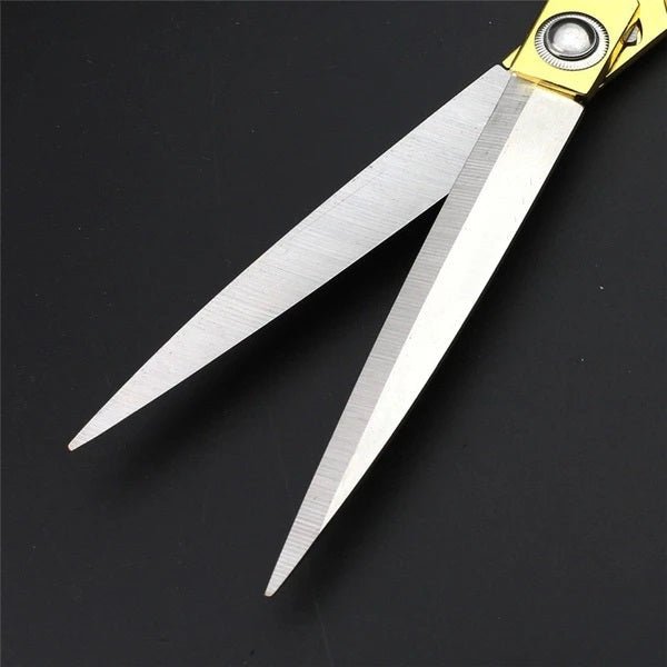 02_cf7d6334-f683-47e8-a7c2-f8a8e6635414.jpg Stainless Steel Tailoring Scissor Sharp Cloth Cutting for Professionals (Golden)