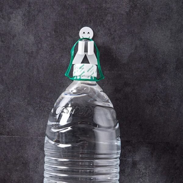 Smile Face Wall Mounted Brush and Broom Holder Seamless Mop Hook Organizer (1Pc)