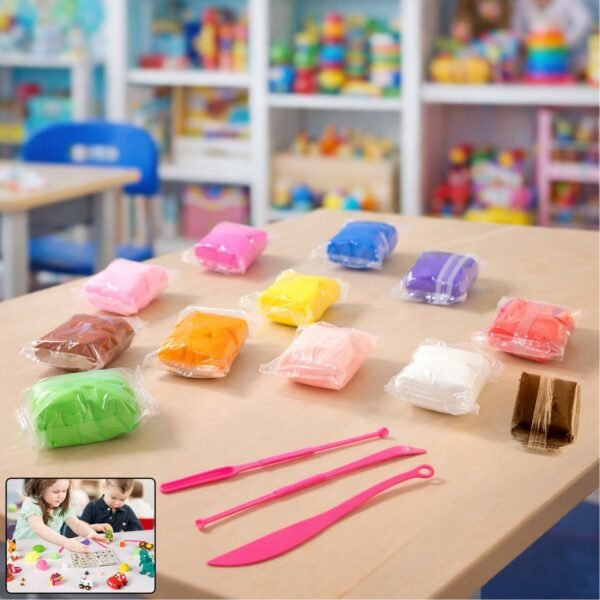02_clay-toy.jpg Kids 12 Color Antibacterial Super Clay Set for Creative Play (1 Set)
