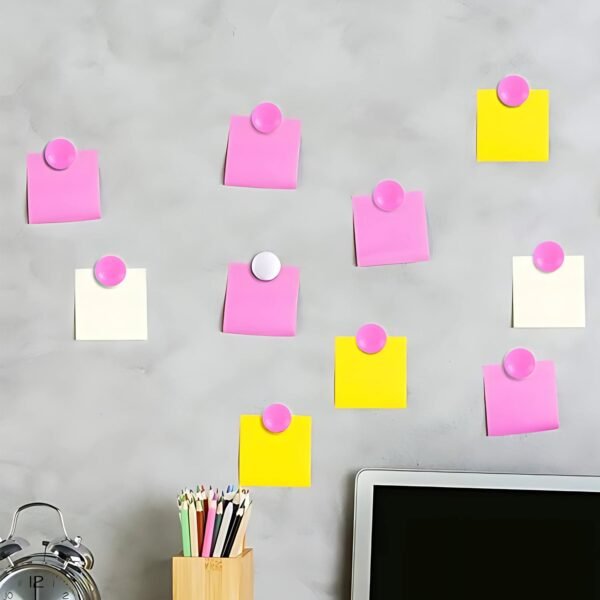 Pink Board Magnets Circular Plastic Buttons (1 Pc)