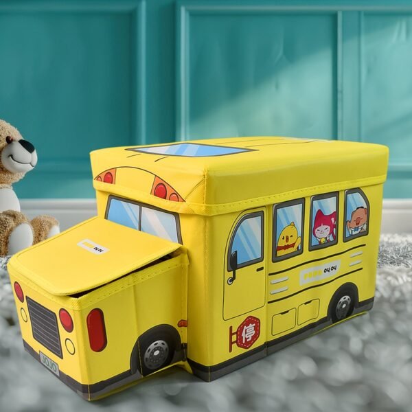 02_d12fb08d-1d1f-4165-9acb-34054b7ae8df.jpg School Bus Shaped Portable Foldable Toy Box Storage with Lid (1 Pc)