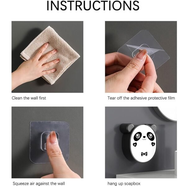 02_d213faeb-8530-4889-98b8-1c24a295545a.jpg Plastic Cute Panda Soap Box – Wall Mounted Flip-Top Drain Soap Case (1 Pc)