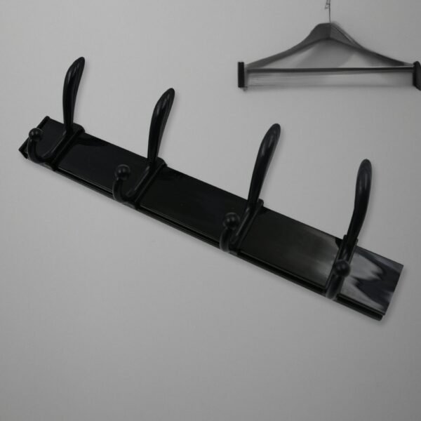 Extra Long 4-Hook Wall Coat Hanger with Eco Adhesive