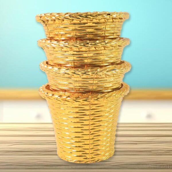 Plastic Flower Valencia (Pot) Home and Outdoor (4 Pc)