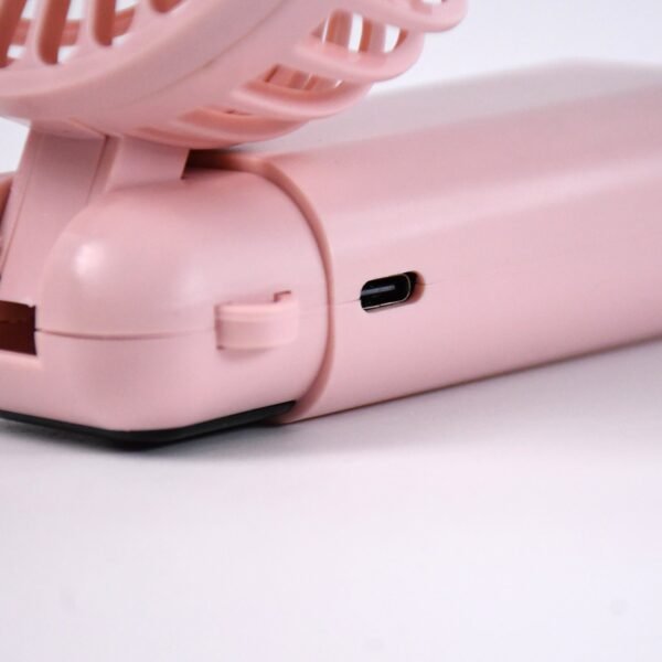 Mini USB Charging Fan with Percentage Display, 5 Speed Modes, and Mobile Stand