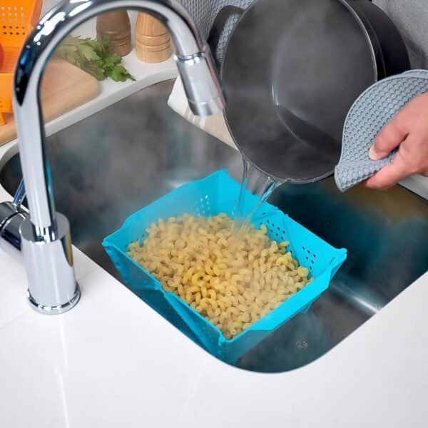 Flexi fold Storage Basket Box with Holes Ventilated Design (23×20 Cm / 1 Pc)