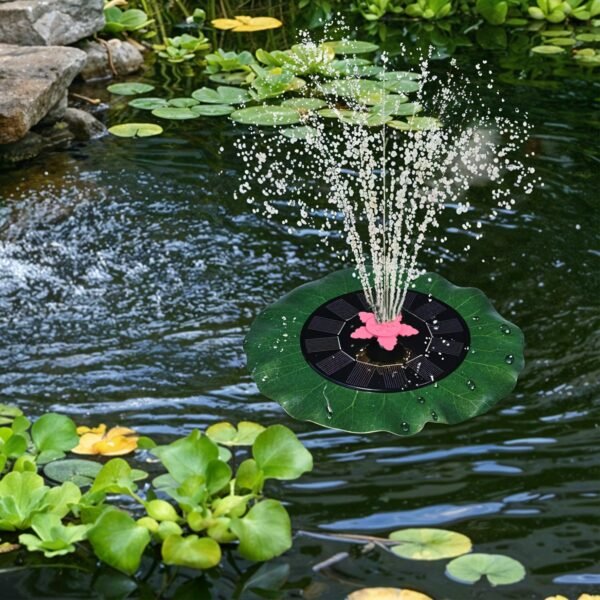 Solar-Powered Floating Fountain Pump for Ponds