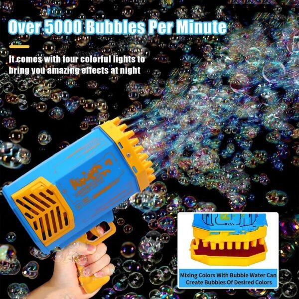 69 Holes Big Rechargeable Bubble Gun Powerful Machine Toy for Kids and Adults