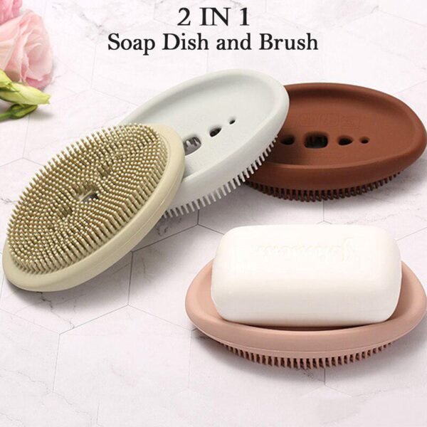 2 in 1 Silicone Cleaning Brush used in all kinds of bathroom purposes for cleaning