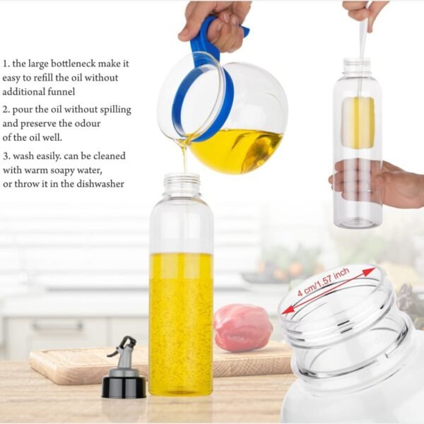 1L Oil Dispenser with Lid & Drip-Free Spout (Plastic)