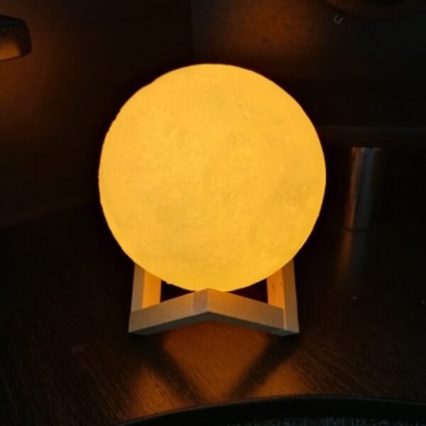 3D Moon Lamp with Color Changing Sensor Touch & Crystal Ball Stand