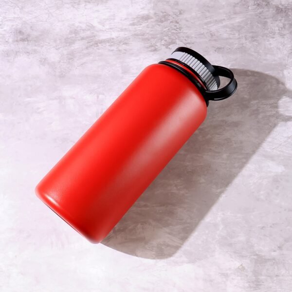 Red Stainless Steel Double Wall Vacuum-Insulated Drink Water Bottle (1000 ML)