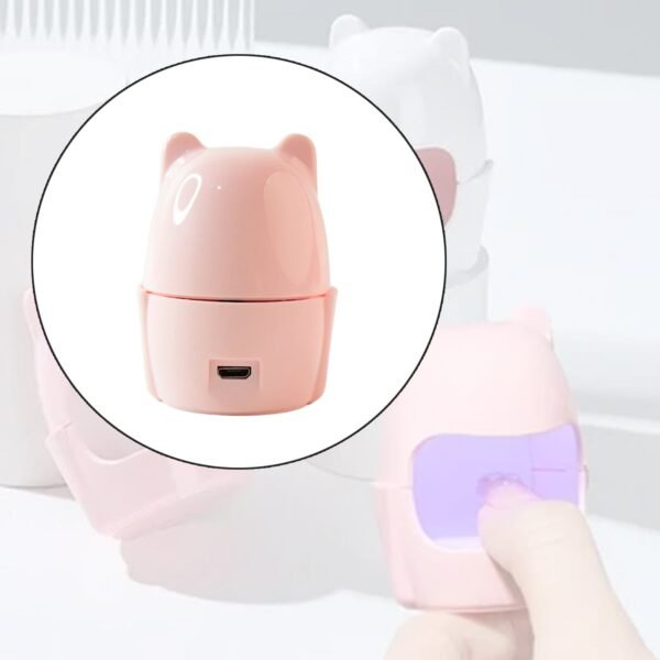 Mini LED Nail Dryer – USB Rechargeable Nail Polish Curing Lamp (1 Pc)