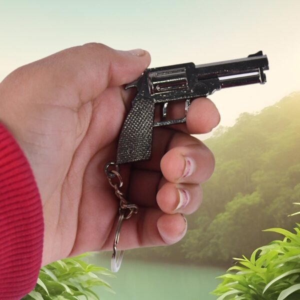 Gun Keychain Metal Weapon Key Rings Pendant for Men,(1 Pc / Mix Design)