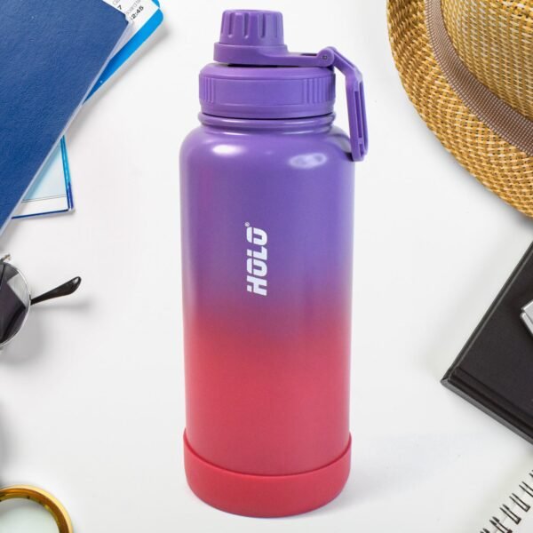 Two Tone Pink Stainless Steel Water Bottle | Copper Coated Vacuum Insulation (1000ml)