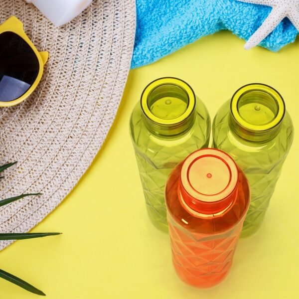 3Pc Set Diamond Cut Bottle Used for storing water and beverages purposes for people