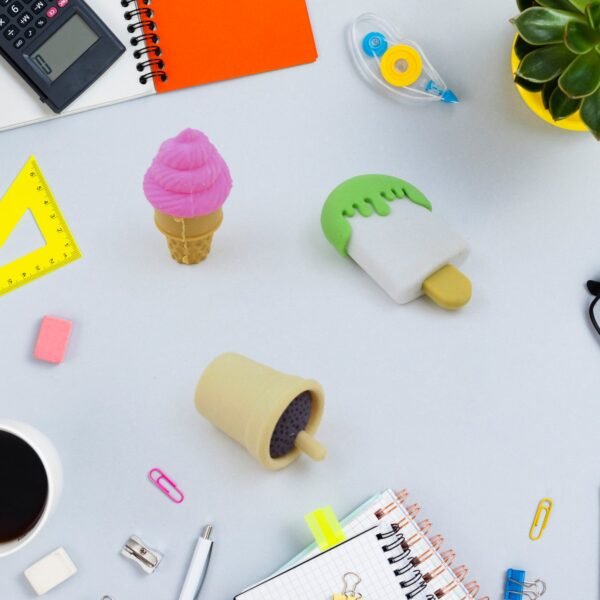 3D Mix Design Fancy & Stylish Colorful Erasers (1 Set)