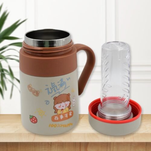 Stainless Steel Mug / Bottle Vacuum Insulated Cup Handle & Small cup (550 ML)
