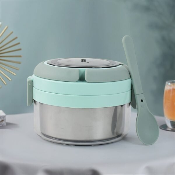 Ganesh Tiara 400ml Stainless Steel Insulated Lunch Box Leakproof Lid & Folding Spoon