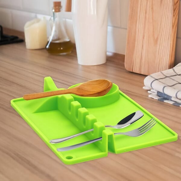 02_e63781df-9ae3-4c75-b264-a27e46d9d873.jpg 4-Slots Silicone Multifunctional Spoon Holders Fork Spatula Rack (1 Pc)
