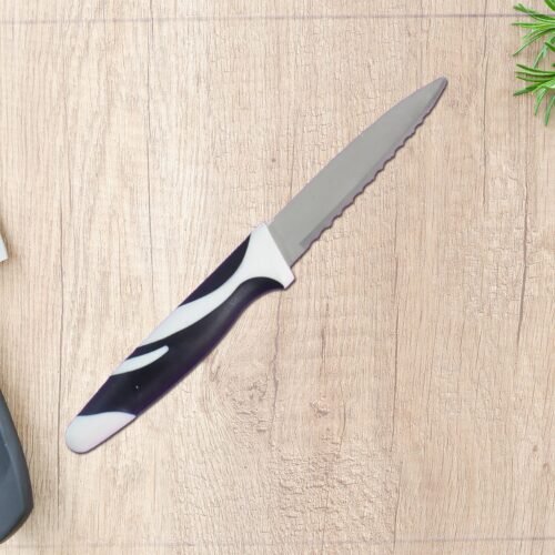 Ritu Stainless Steel Serrated Blade Zebra Kitchen Knife (1 Pc)