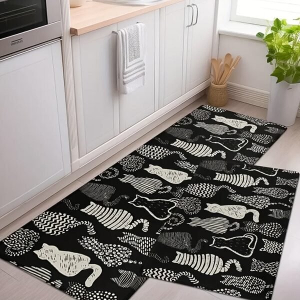 2 Pc Kitchen Floor Mat Set (40x60 cm & 45x120 cm)