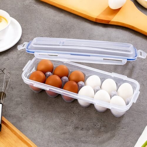 02_egg-box.jpg Lock-Clip Refrigerator Egg Storage Box - (1 Pc)