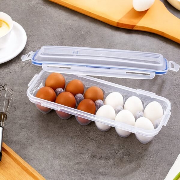 02_egg-box.jpg Lock-Clip Refrigerator Egg Storage Box - (1 Pc)